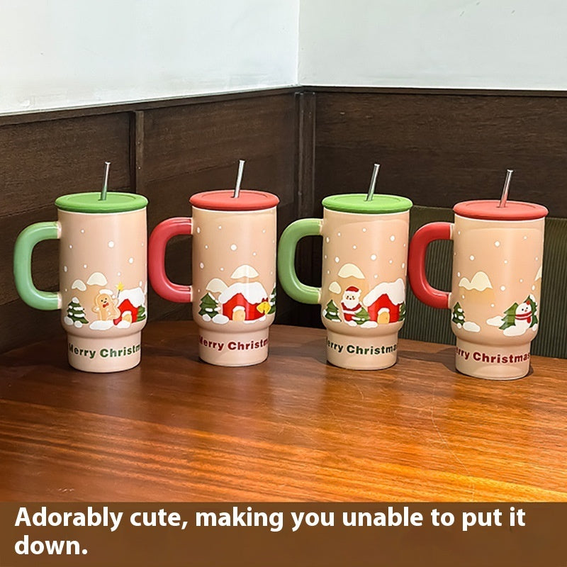 Christmas Gift Large Capacity Ceramic Cup Mug Creative