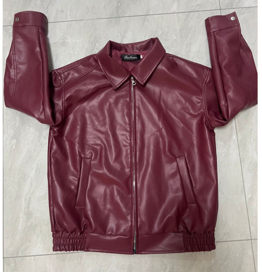 Leather Coat Women's Locomotive Style Top