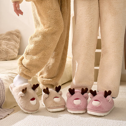 Cartoon Cotton Slippers Inner Velvet Insulated Cotton-padded Shoes