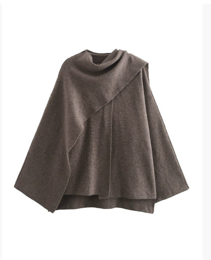 Women's Loose Casual Cape Knitted Sweater Coat