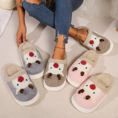 Cotton Slippers Cute Cartoon Indoor And Outdoor Warm Non-slip Comfort And Casual