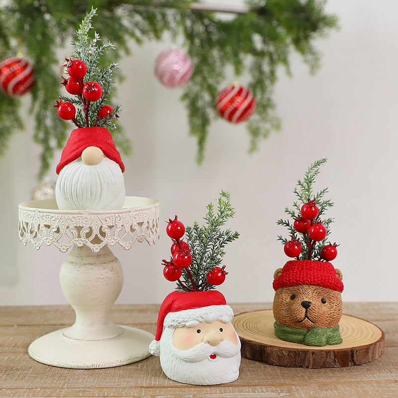 Resin Christmas Doll Santa Claus Snowman Decorations Ornaments