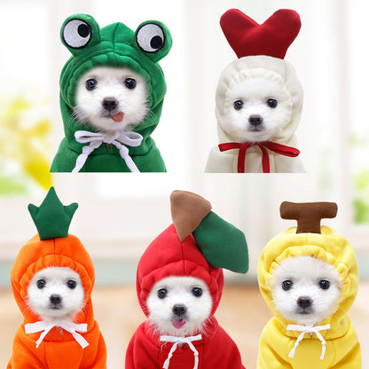 Cute Dog Hoodies – Cozy Animal & Fruit-Themed Clothes for Small Breeds