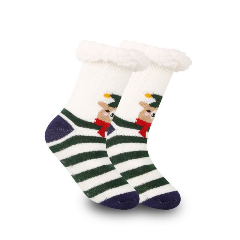 Christmas Women's Thickened Fleece-lined Room Socks