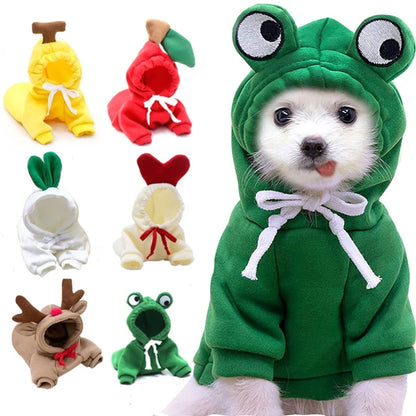 Cute Dog Hoodies – Cozy Animal & Fruit-Themed Clothes for Small Breeds