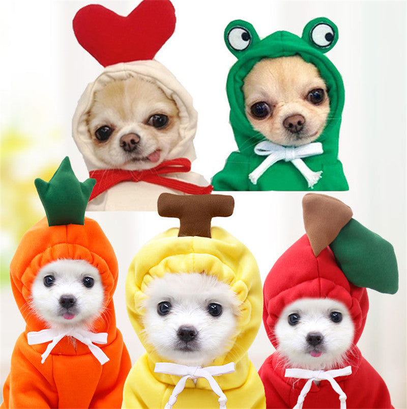 Cute Dog Hoodies – Cozy Animal & Fruit-Themed Clothes for Small Breeds
