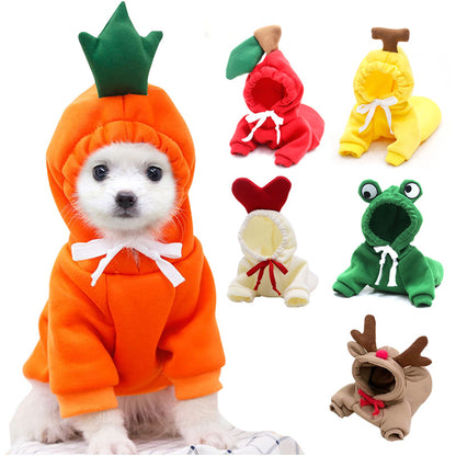 Cute Dog Hoodies – Cozy Animal & Fruit-Themed Clothes for Small Breeds