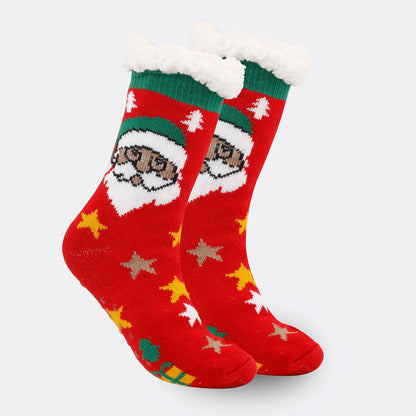 Christmas Women's Thickened Fleece-lined Room Socks
